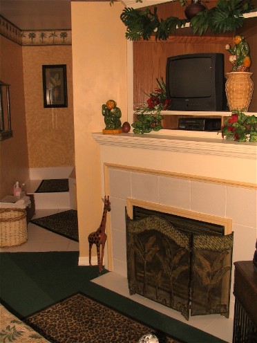 The Cottage fireplace