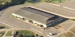 Aerial view of Lazy E Arena